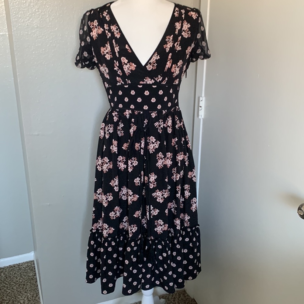 Kate spade new w/ tags black silk dress Sz 2